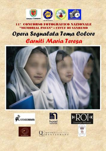 OPERA-SEGNALATA-TEMA-COLORE-CARNITI-MARIA-TERESA 11° MEMORIAL ANGELO PAVAN - SANREMO