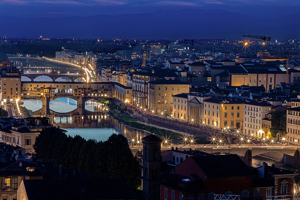 24-FIRENZE-DI-SERA-DAL-PIAZZALE-MICHELANGELO- Giovanni Artale