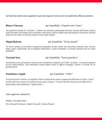 2 1° Concorso Fotografico "Rassegna portfolio" 2023
